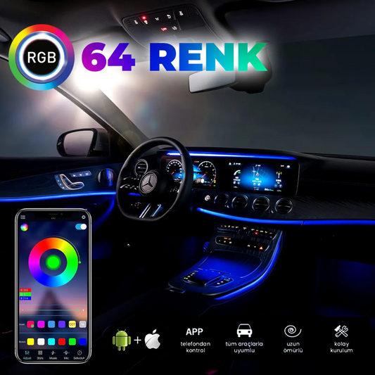 .Kapfar RGB Renk Değiştiren Araç İçi Ambiyans LED